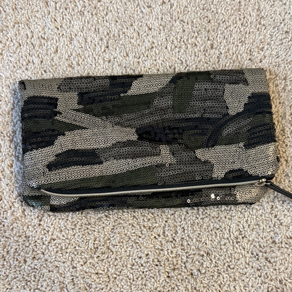 Stella and Dot Sequin Camo Clutch